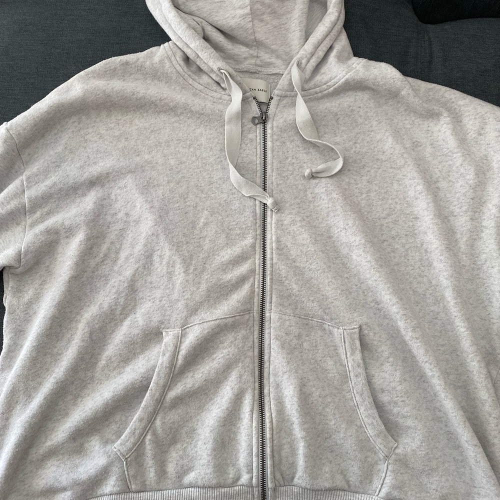 American eagle Lightweight light gray jacket